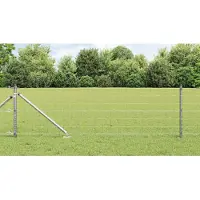 vidaXL Euro-hek met grondpennen 25 x 0,8 m Gegalvaniseerd staal Mesh