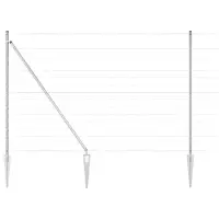 vidaXL Gelast Draadhek met Spikes 50 x 1,6 m Gegalvaniseerd staal Mesh