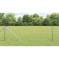 vidaXL Euro-hek met grondpennen 50 x 0,6 m Gegalvaniseerd staal Mesh