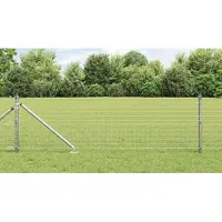 vidaXL Euro-hek met grondpennen 10 x 0,8 m Gegalvaniseerd staal Mesh