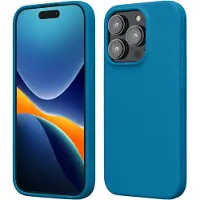 Kwmobile Case voor iPhone 15 Pro - Slank TPU-Hoesje met Zachte Afwerking - In Caribisch blauw