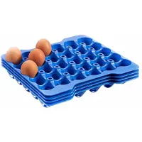 ARAVEN Eiertray Gn 2/3 Set4 Blauw 29x29xh4cm 30 Eieren Per Tray