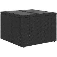 vidaXL Tuinbank Set 8 st 7-Aantal zitplaatsen Zwart poly rattan