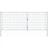 Alberts 647988 Dubbele poort Flexo met toebehoren, thermisch verzinkt, breedte 350 cm, hoogte 140 cm