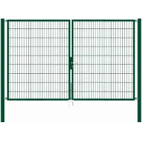 Alberts 649081 Dubbele poort Flexo met toebehoren, groen, breedte 300 cm, hoogte 180 cm