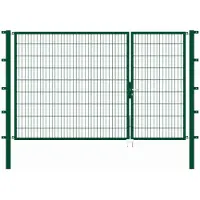 Alberts 646660 Dubbele poort Flexo met toebehoren, groen, breedte 100 + 200 cm, hoogte 180 cm