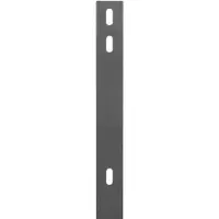 Alberts 974886 Plat ijzer | voor bevestiging van dubbelstaafmatten aan afrasteringspalen | antraciet kunststof gecoat RAL 7016 | 1060 x 40 mm