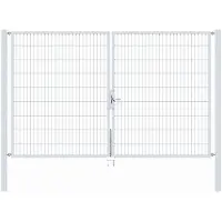 Alberts 648145 Dubbele poort Flexo met toebehoren, groen, breedte 200 cm, hoogte 200 cm