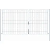 Alberts 648039 Dubbele poort Flexo met toebehoren, thermisch verzinkt, breedte 350 cm, hoogte 180 cm