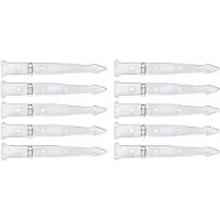 Alberts 845520 staartscharnier | met vastgeklonken stift | galvanisch verzinkt, gechromateerd | band 202 x 35 mm | scharnier 77 x 48 mm | Set van 10
