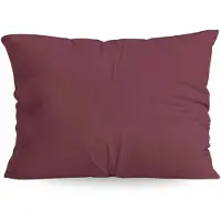 Zelesta Pure Uni Katoen Kussensloop set van 2 - Bordeauxrood 80x80cm