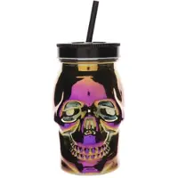 COSY&TRENDY Cosy & Trendy Drinkbeker Skull Mt Rietje 9x9xh15cm