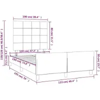 vidaXL Bedframe zonder matras 120x190 cm fluweel donkergroen