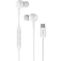 Rixus - USB C - Bedrade Oordopjes Met Microfoon - Wit - Voor Samsung, Oppo, Iphone Type C modellen, Laptops en Macbooks