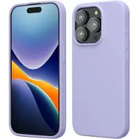 Kwmobile Case voor iPhone 15 Pro - Slank TPU-Hoesje met Zachte Afwerking - In lavendel