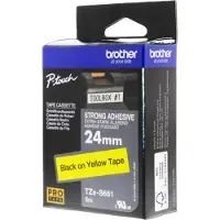 Brother TZe-S651 Tape Zwart op geel (24 mm)
