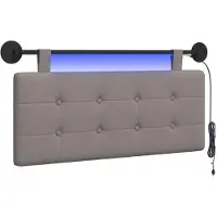 vidaXL Hangend hoofdbord Taupe Stof