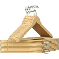 Songmics - Kledinghangers - Houten Kledinghangers Set van 20 - Ruimtebesparend - 360° Draaibare Haak