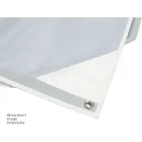 Esvo universele caravanluifel - 400 x 240 cm - lichtgrijs - met aluminium stokken, haringen en scheerlijnen