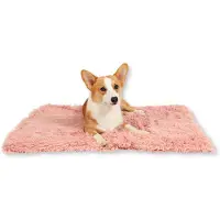 Topmast Fluffy Blanket - Pluche Hondendeken - 120 x 100 CM - Roze - Voor de Auto of Bank - Fleece