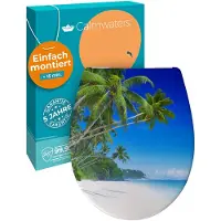 Calmwaters Original Motief - WC-bril - Palmparadijs - Duroplast - Softclose - Afneembaar
