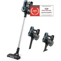 TZS First Austria Steelstofzuiger Draadloos - Stofzuiger Zonder Zak -120W - 3-in-1 Stofzuiger - Accu - 40 Minuten - Wit