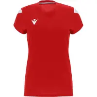MACRON Oxygen Shirt Korte Mouw Dames - Rood / Wit | Maat: M