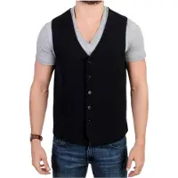Costume National Zwart Wol Vest Klassieke Stijl