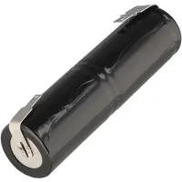 AccuCell NiMH-accu voor noodverlichting, 2,4V, 2500mAh, type L1x2 Sub-C, met Faston-aansluiting +4,8mm / -2,8mm, vervangt Zumtobel 59004662