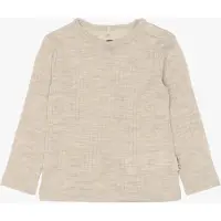 Mikk-Line - Kid's Merino Wool L/S Top - Merinolongsleeve 122, beige