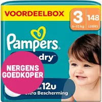 Pampers 2x Baby Dry Luiers Maat 3 (6-10 kg) 74 stuks