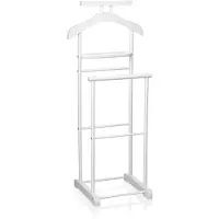 Idimex Kledingrek MEDINA met kleerhanger, broekenhanger en opbergplank - Wit