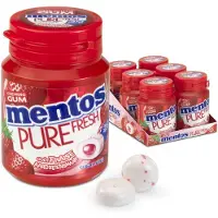 Mentos Gum Pure Fresh Strawberry Suikervrij 6 x 30 stuks