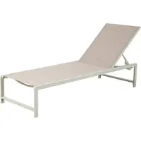 Axi Zane Ligbed Beige/bruin – Gepoedercoat stalen frame – Rugleuning met 5 standen – Textileen liggedeelte – 173x62 cm