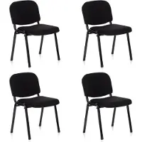 Hjh OFFICE XT 600 4 stuks per pakket - Vergaderstoel / bezoekerstoel Zwart