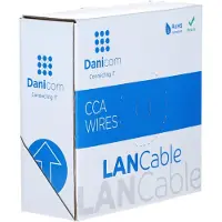 Dsit CAT6 SF/UTP 100 meter kabel op rol soepel grijs CCA - Trekdoos - Internetkabel - Netwerkkabel - UTP kabel