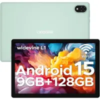 Doogee U10 - Tablet - Android15 - 16GB RAM + 128GB ROM (2TB TF) - 10 Inch IPS HD - 5060mAh - 2.0 GHz WIFI6 - 5060mah - 8mp+ 5mp - Groen