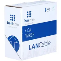 Dsit CAT5e F/UTP, 50 meter, op spoel, stijf, grijs, CCA (DC-FTP5CCA50S-GRY)