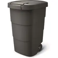 Prosperplast Vuilnisbak Wheeler, 95 liter, antracietkleurig, met zwart deksel