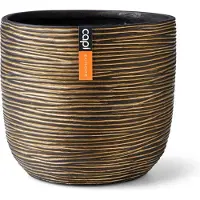 Capi Europe Bloempot Nature-Rib Goud / Zwart D 9 H 8 Cm