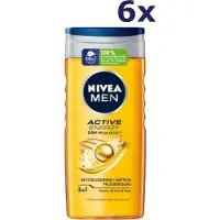 Nivea 6x Douchegel Men - Active Energy 250 ml