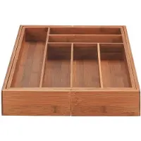 Wenko Bamboe bestekbak - 30 - 42 cm - Uitschuifbaar