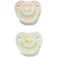 HEMA Fopspenen met platte kant maan 0-6m