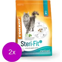 Fokker Cat Steri-Fit Kip - Kattenvoer - 2 x 2.5 kg