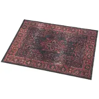 Drum N Base Vintage Persian Pedal & Amp Series Rug Red & Black