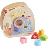 Haba Sorteerbox vormenpuzzel Onderwaterwereld karton speelgoed.