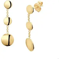 The Jewelry Collection Huiscollectie Oorhangers Rondjes Geelgoud Glanzend