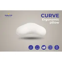Vitality Pur - Curve Pillow – Ergonomisch Memory Foam Hoofdkussen – Curve Design voor Optimale Nekondersteuning – Ademend & Wasbare Hoes – Voor Zij- en Rugslapers - 40x60cm