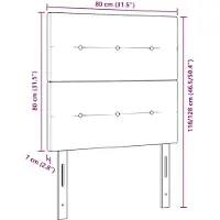 vidaXL Hoofdbord Roze 80 cm Fluweel