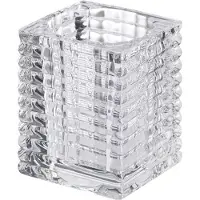 Bolsius 6x Waxinlichthouder / ClearCups houder - Ribbed 76/58 mm